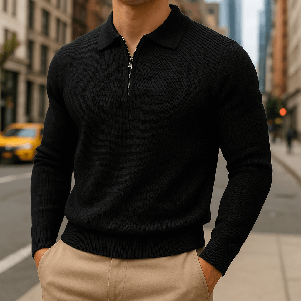 Ashton | Half-Zip Polo Sweater