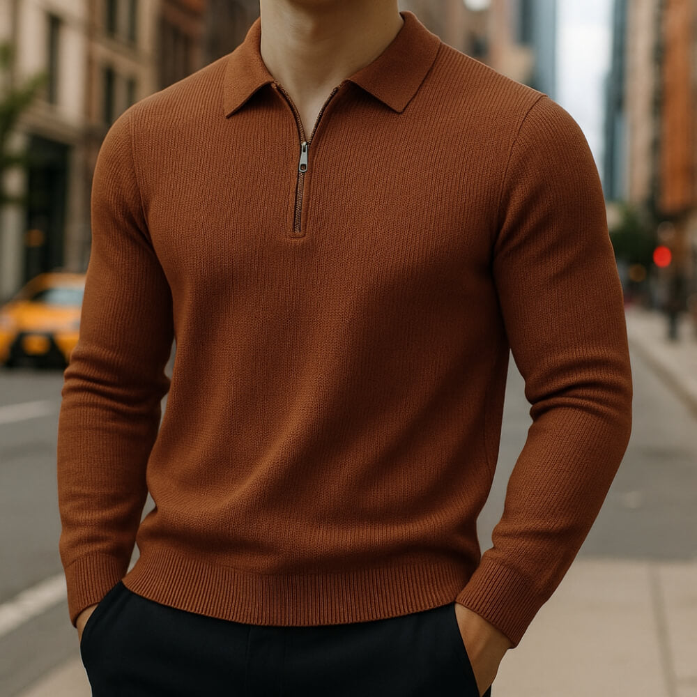Ashton | Half-Zip Polo Sweater