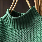 Clara | Relaxed Mock-Neck Knit Sweater