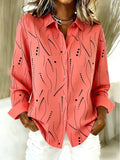 Priscilla | Button Front Printed Blouse